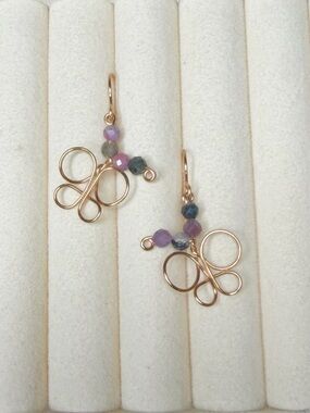 Tourmaline Butterfly Earrings